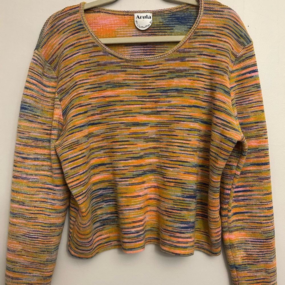 ARULA Colorful Crop Sweater